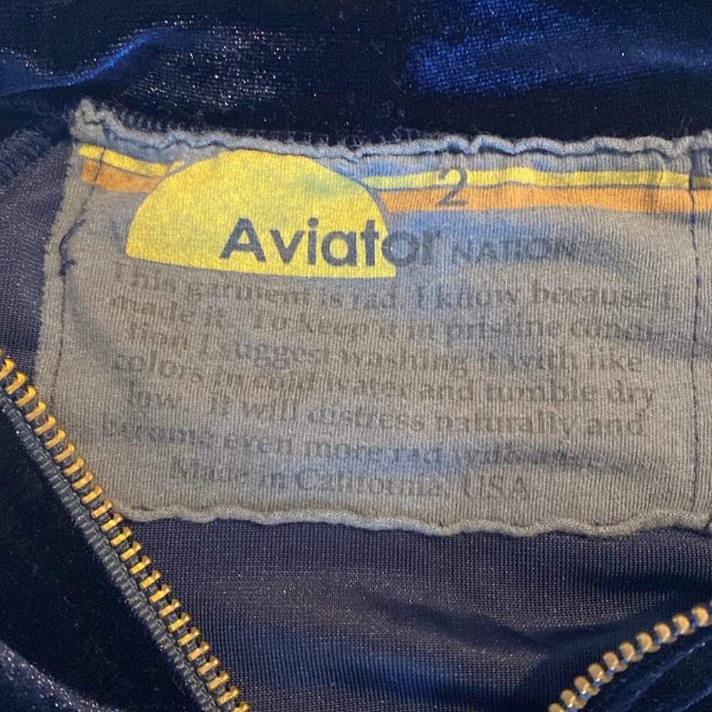 Aviator Nation Kids Jacket - Blue with Multicolor Stripes - Picture 6 of 9